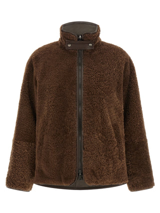 Brown Lamb Leather Biker Jacket