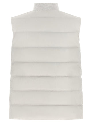 Gray Polyester Sleeveless Jacket