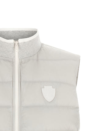 Gray Polyester Sleeveless Jacket