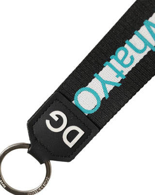 Multicolor Logo Polyester Brass Holder Keychain Keyring