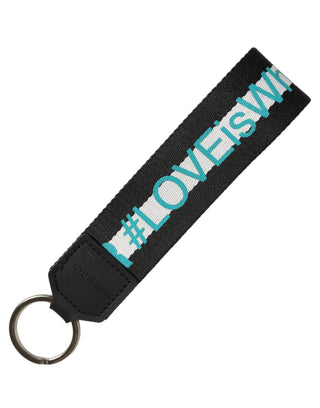 Multicolor Logo Polyester Brass Holder Keychain Keyring