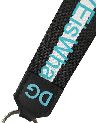 Multicolor Logo Polyester Brass Holder Keychain Keyring