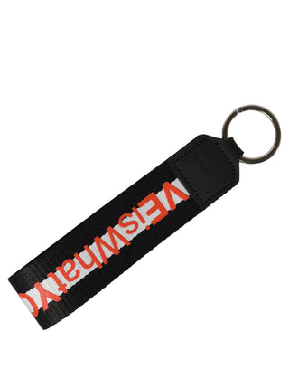 Multicolor Logo Polyester Brass Holder Keychain Keyring