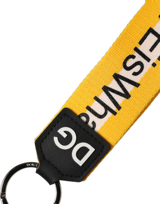 Multicolor Logo Polyester Brass Holder Keychain