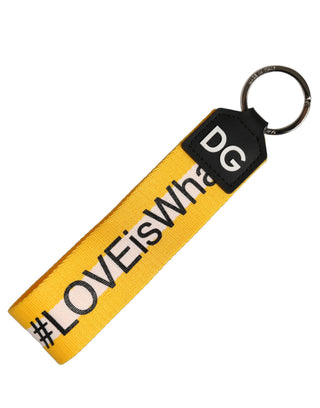 Multicolor Logo Polyester Brass Holder Keychain