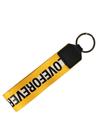 Multicolor Logo Polyester Brass Holder Keychain