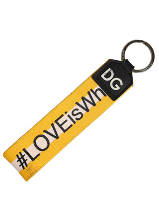 Multicolor Logo Polyester Brass Holder Keychain Keyring