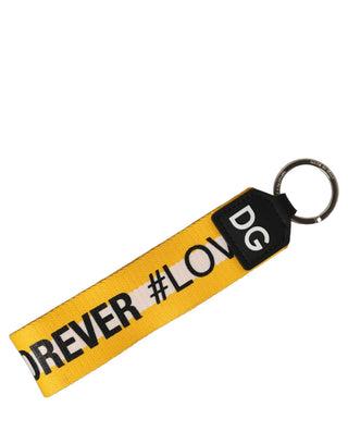 Multicolor Logo Polyester Brass Holder Keychain Keyring