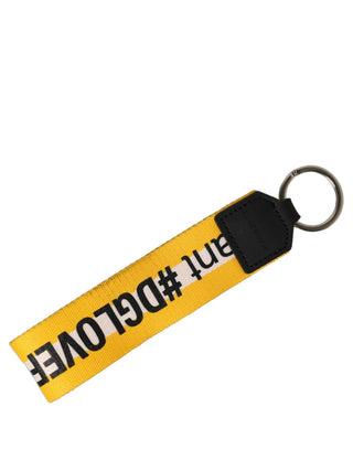 Multicolor Logo Polyester Brass Holder Keychain Keyring