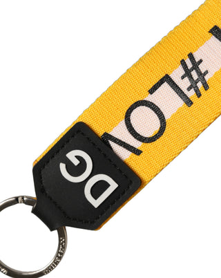 Multicolor Logo Polyester Brass Holder Keychain Keyring