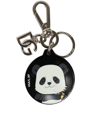 Black Kaisen Panda Chibi Charm Metal Keychain Keyring