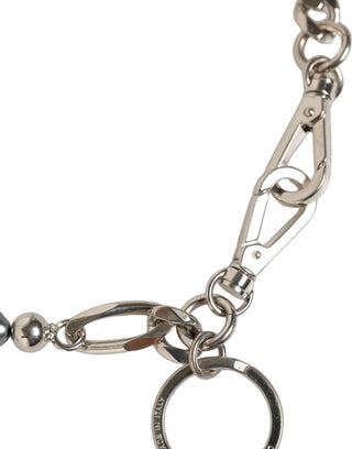 Silver Tone Chain Signature DG Logo Pendant Necklace