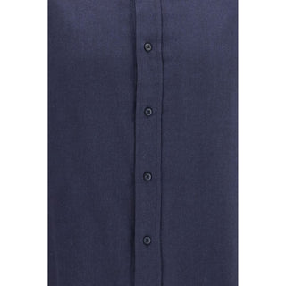 Blue Cotton Dress Shirt
