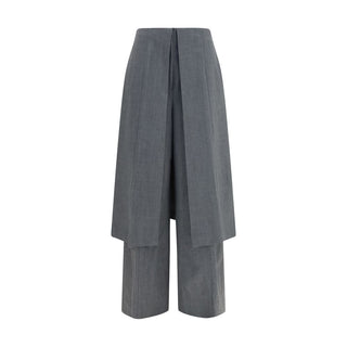 Gray Polyester Dress Pants