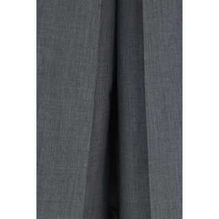 Gray Polyester Dress Pants