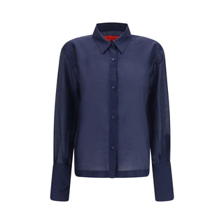 Blue Wool Oves Aries Dress Shirt