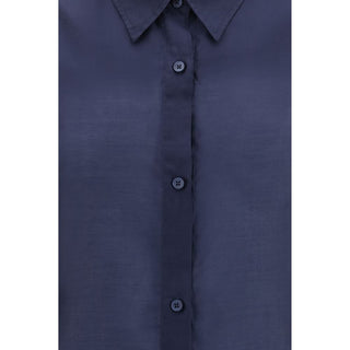 Blue Wool Oves Aries Dress Shirt