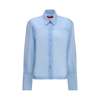 Blue Wool Oves Aries Dress Shirt