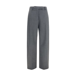 Gray Polyester Dress Pants