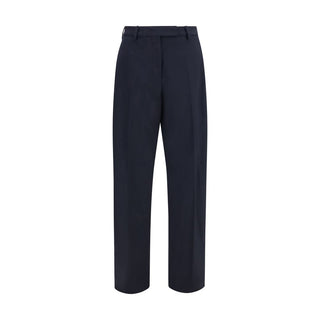 Blue Polyester Dress Pants