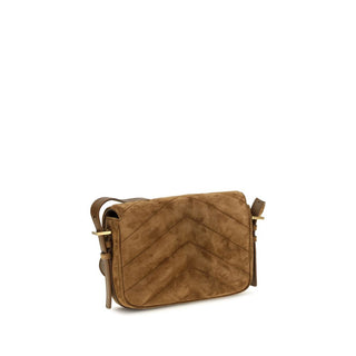 Brown Suede Leather Shoulder Bag