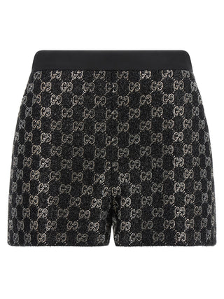 Black Viscose Short And Mini Shorts