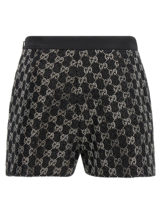 Black Viscose Short And Mini Shorts