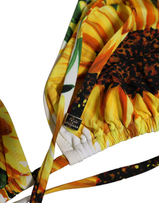 Multicolor Floral Halter Beachwear Bikini Top