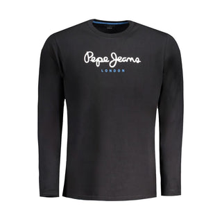 Black Cotton Men T-Shirt