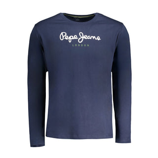 Blu Cotton Men T-Shirt
