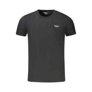 Black Cotton Mens T Shirt