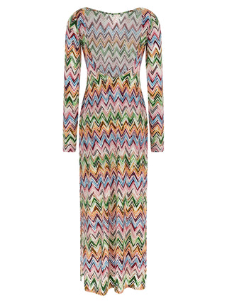 Multicolor Viscose Long Dress