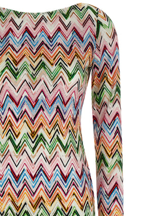 Multicolor Viscose Long Dress
