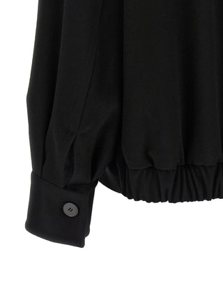 Black Wool Bomber