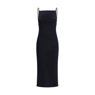 Black Viscose Casual Dress