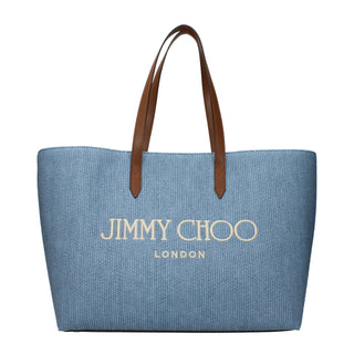Light Blue Fabric Shoulder Bag