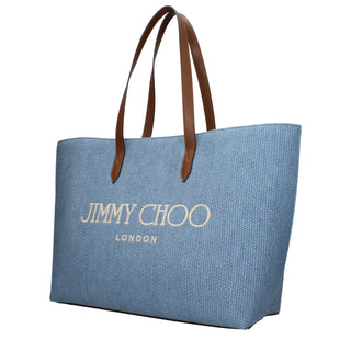Light Blue Fabric Shoulder Bag