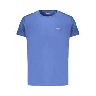 Blue Cotton Men's T-Shirt