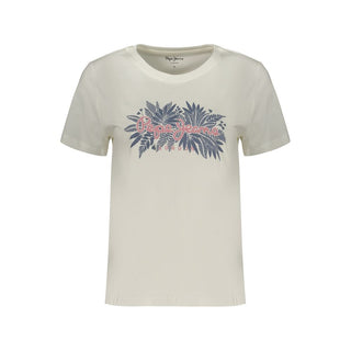 White Cotton Women's T-Shirt