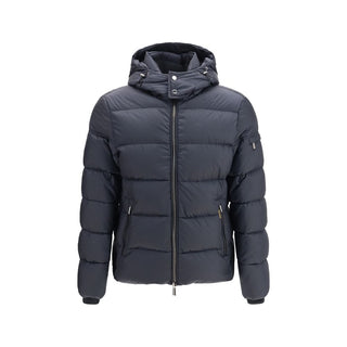 Blue Polyamide Full-Length Jacket