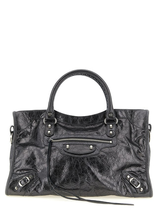 Silver Lamb Leather Handbag