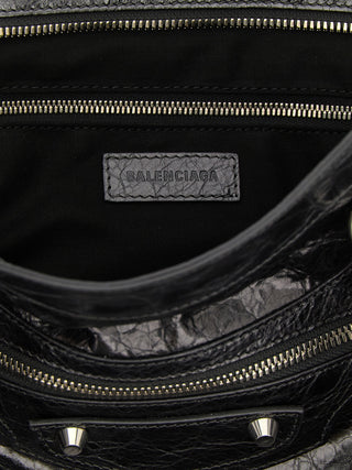 Silver Lamb Leather Handbag