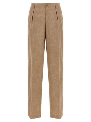 Beige Wool Dress Pants