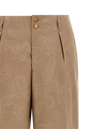 Beige Wool Dress Pants