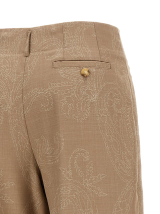 Beige Wool Dress Pants