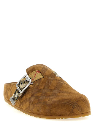 Brown Leather Clogs