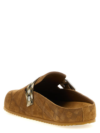 Brown Leather Clogs