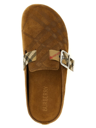 Brown Leather Clogs