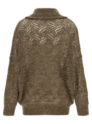 Brown Polyamide Cardigan