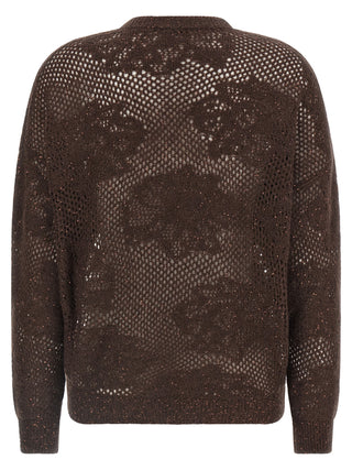Brown Nylon Cardigan